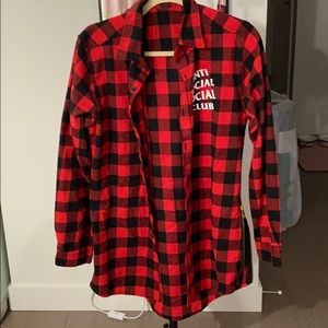 Plaid tunic shirt dress